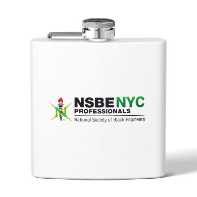Personalized NSBE NYC Stainless Steel Flask – 6oz, Perfect Gift for Professionals, Engraved Flask for Events, Graduation, Tailgating, Parties